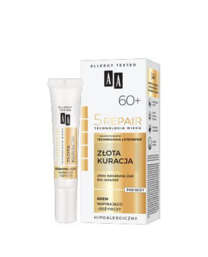 AA TECHNOLOGIA WIEKU 5REPAIR 60+ Krem pod oczy napinająco-odżywczy, 15 ml