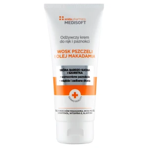 Anida Medisoft odżywczy krem do rąk i paznokci wosk pszczeli i olej makadamia 100 ml