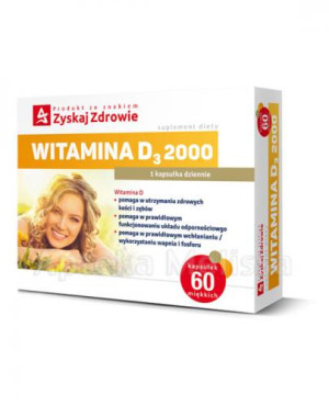 ZYSKAJ ZDROWIE WITAMINA D3 2000 - 60 kaps.