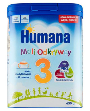 Humana 3 Mali odkrywcy Mleko modyfikowane, 650 g