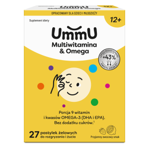 UmmU Multiwitamina&omega 12+ pastylki żelowe, 27 sztuk