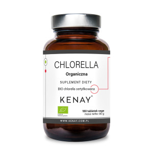 Kenay, Chlorella Organiczna, tabletki, 180 sztuk