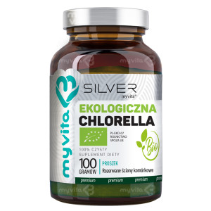 MyVita Silver Pure 100 % Chlorella Bio proszek, 100 g, cena, opinie, składniki