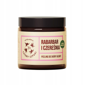 Mydlarnia Cztery Szpaki, peeling do skóry głowy rabarbar i czereśnia, z kwasem migdałowym, 300 ml