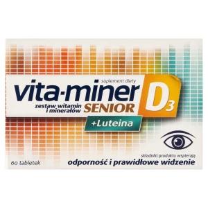 Vita-Miner Senior D3 + Luteina, tabletki, 60 sztuk