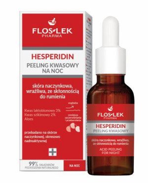 FLOS LEK HESPERIDIN Peeling kwasowy na noc, 30 ml