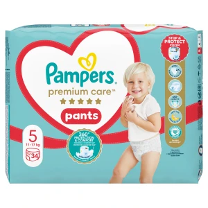 Pampers Premium Care Pants 5 pieluchomajtki 12-17 kg 34 sztuki
