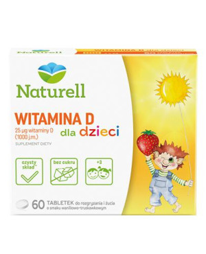 Naturell Witamina D dla dzieci 1000 j.m., tabletki, 60 sztuk