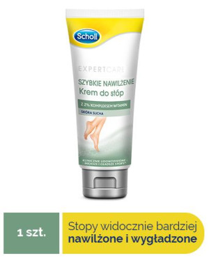 Scholl Expert Care Krem do stóp szybkie nawilżenie, 75 ml