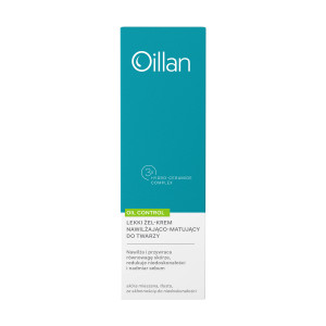Oillan Oil Control, lekki żel-krem nawilżająco-matujący do twarzy, 50 ml
