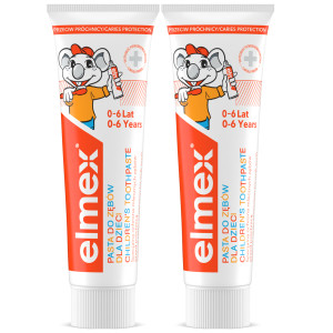 ELMEX Pasta do zębów dla dzieci 0-6 lat, 2 x 50 ml