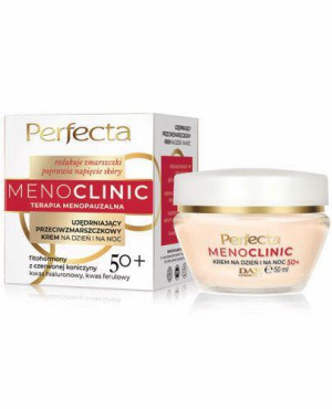 PERFECTA Menoclinic Ujędrniający Przeciwzmarszczkowy Krem do Twarzy na Dzień i Noc 50+, 50 ml