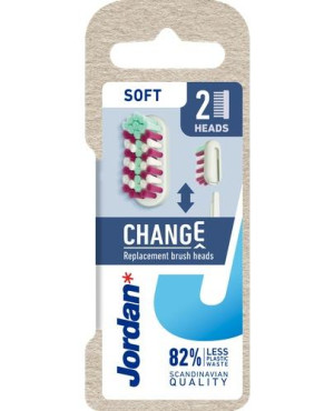 Jordan Change Soft Wymienne końcówki do szczoteczki, 2 sztuki