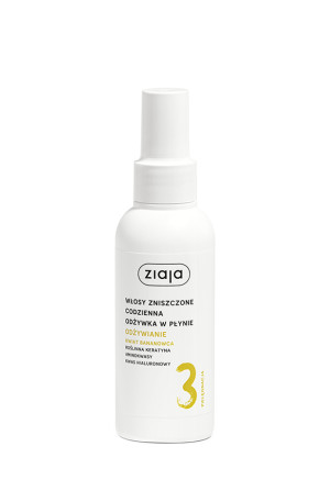Ziaja Odżywianie Kwiat Bananowca, Odżywka w płynie codzienna włosy zniszczone, 125 ml