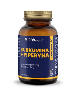 PUREO Health Kurkumina + Piperyna, 60 kapsułek