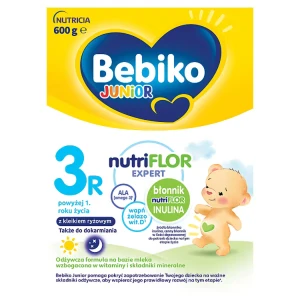 Bebiko Junior 3R Nutriflor Expert, odżywcza formuła na bazie mleka dla dzieci powyżej 1. roku życia, 600 g