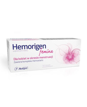 Hemorigen Femina, tabletki powlekane, 20 sztuk
