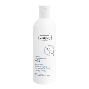 Ziaja Med Kuracja Dermatologiczna AZS, szampon oczyszczający do wrażliwej skóry głowy i karku, 300 ml