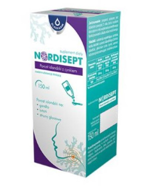 Oleofarm, Nordisept Porost Islandzki z Cynkiem, płyn, 150 ml