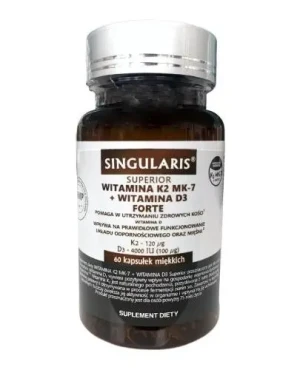 Singularis Witamina K2 MK-7 + D3 forte 60 kapsułek miękkich