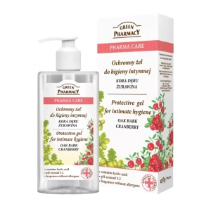Green Pharmacy Pharma Care Ochronny żel do higieny intymnej z korą dębu i żurawiną, 300 ml
