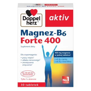 Doppelherz aktiv, Magnez-B6 Forte 400, tabletki, 30 sztuk