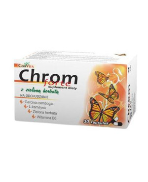 Gorvita, Chrom Forte z zieloną herbatą, kapsułki, 30 sztuk