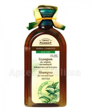 Green Pharmacy, szampon do włosów normalnych pokrzywa i olej łopianowy, 350 ml