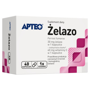 Apteo Żelazo 25 mg 40 kapsułek