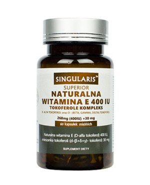 Singularis Superior Naturalna Witamina E 400 IU Tokoferole Kompleks - 60 kapsułek