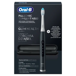 Oral-B Pulsonic SlimLux 4500 Szczoteczka elektryczna Matte Black, 1 szt. cena, opinie, właściwości