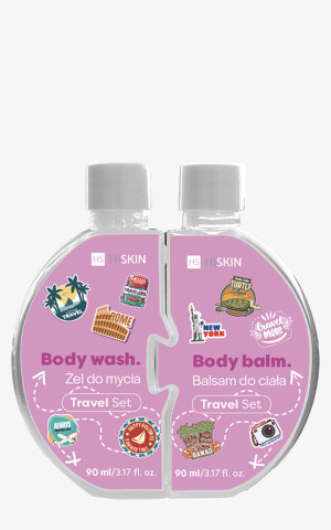 Hiskin Puzzle Travel, żel do mycia, 90 ml, balsam do ciała, 90 ml