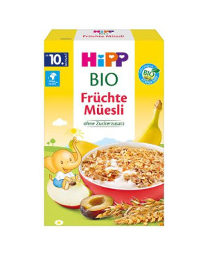 HiPP BIO od pokoleń, Musli Banany-Jabłka-Śliwki, od 10. m-ca, 200 g