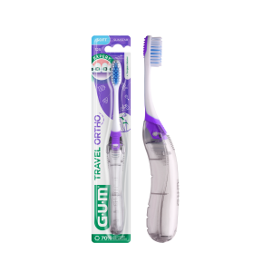 SUNSTAR GUM ORTHO TRAVEL Szczoteczka do zębów podróżna, miękka,1 sztuka