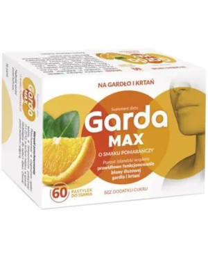Garda Max o smaku pomarańczowym, pastylki do ssania, 60 sztuk