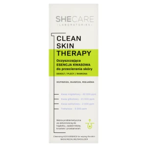 SheCare Laboratories Clean Skin Therapy, Esencja do przecierania skóry oczyszczająca kwasowa, 150 ml