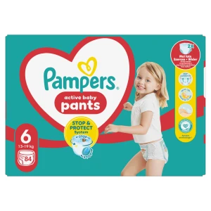 Pampers Active Baby, Pieluchomajtki rozmiar 6, 13-19 kg, 84 sztuki