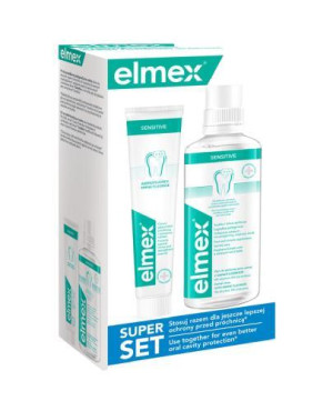 Elmex Sensitive Płyn do płukania 400 ml + pasta do zębów 75 ml [ZESTAW]