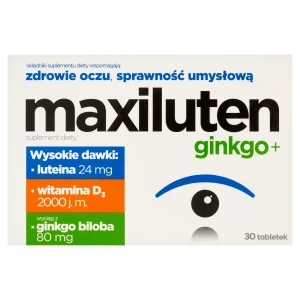 Maxiluten ginkgo+, tabletki, 30 sztuk