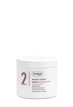 Ziaja Nawilżanie Owoc Granatu, Maska włosy suche, 350 ml
