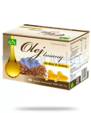 GAL Olej lniany do diety dr Budwig 40 kapsułek