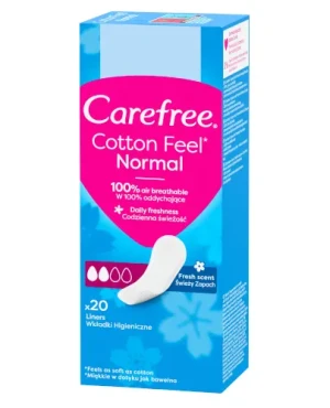 Carefree Cotton wkładki higieniczne świeży zapach 20 sztuk