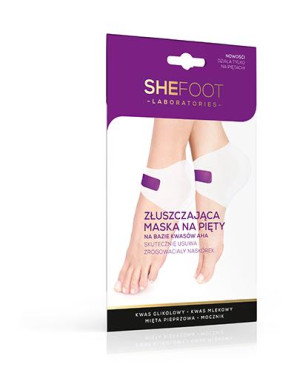 SheFoot Złuszczająca maska na pięty, 1 para