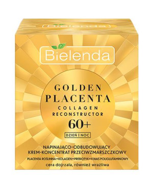 Bielenda Golden Placenta Napinająco-Odbudowujący Krem przeciwzmarszczkowy 60+ dzień i noc, 50 ml