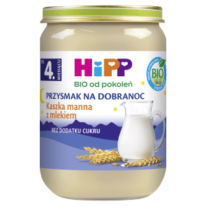 HiPP BIO od pokoleń, Kaszka manna z mlekiem, po 4. m-cu, 190 g