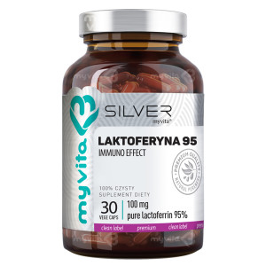 MyVita Silver 100% Laktoferyna 100 mg, 30 kaps., cena, opinie, składniki