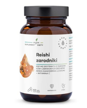 Reishi zarodniki 800 mg + witamina C, kapsułki 60 szt., cena, wskazania, opinie