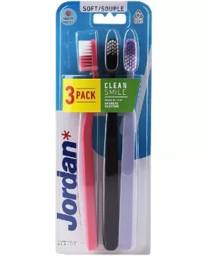 Jordan Clean Smile Soft szczoteczka do zębów 3 sztuki