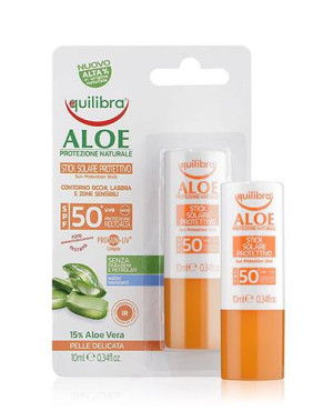 Equilibra Aloesowy sztyft przeciwsłoneczny SPF 50+ UVA, UVB, IR, 12 ml