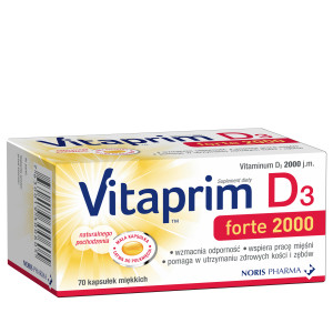 Vitaprim D3 Forte 2000, kapsułki, 70 sztuk